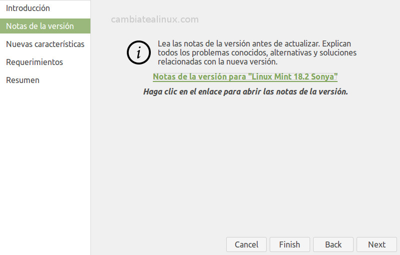 Notas de la actualizacion Notas de la actualizacion